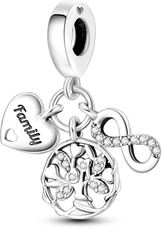 925 Sterling Silver Family Charm