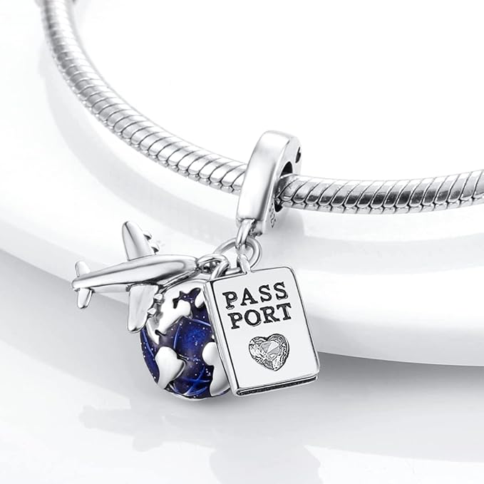 925 Sterling Silver Travel Charm